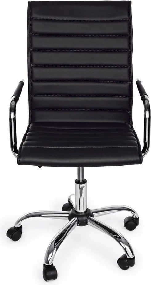 Черен офис стол от имитация на кожа Perth – Yes Everyday