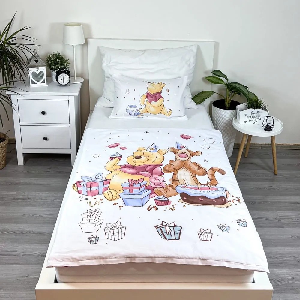 Бяло памучно детско спално бельо 100x135 cm WTP "Birthday party" – Jerry Fabrics
