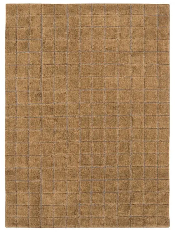 Ръчно изработен вълнен килим в цвят жълта охра 170x240 cm Mosaic Ochre – Lorena Canals