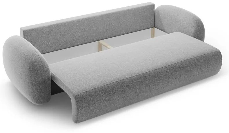 Светлосив шенилов сгъваем/с място за съхранение диван 262 cm Tonale – Cosmopolitan Design