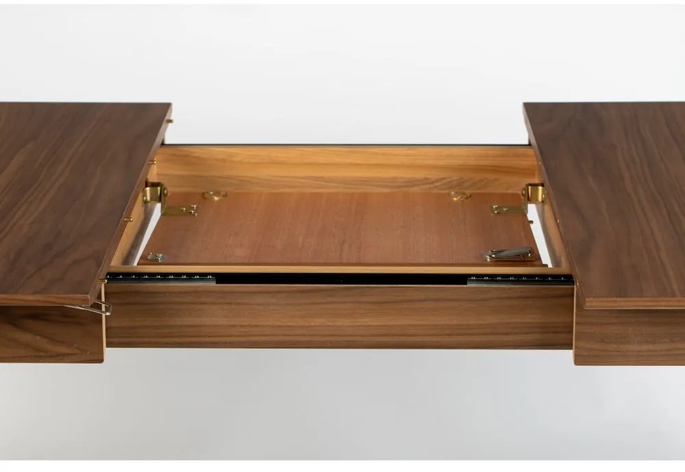 Сгъваема маса за хранене с плот от орехово дърво 90x180 cm Glimps - Zuiver