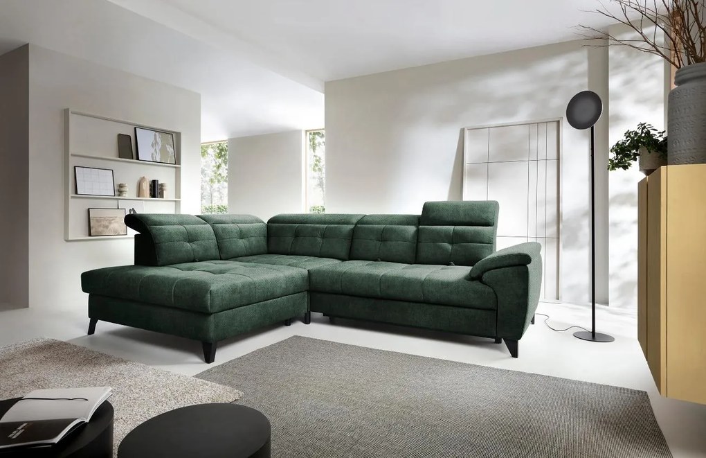 Ъглов диван Ferin-Prasino-Left