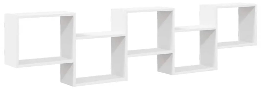 859995 vidaXL Wall Cube Shelf 5 Compartments White Engineered Wood