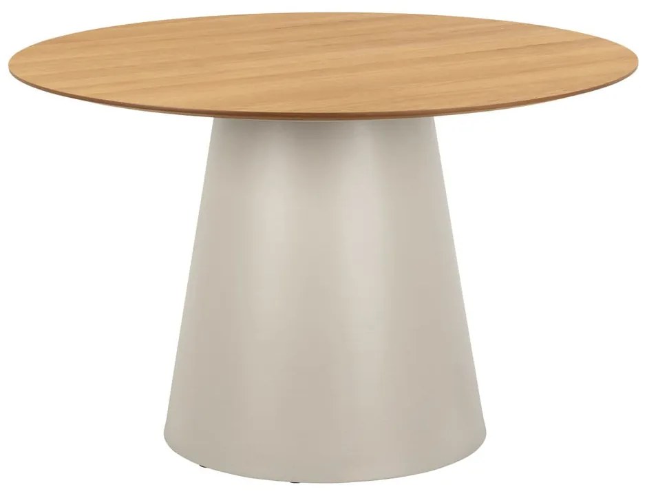 Кръгла трапезна маса с дъбов плот ø 120 cm Soli – Actona