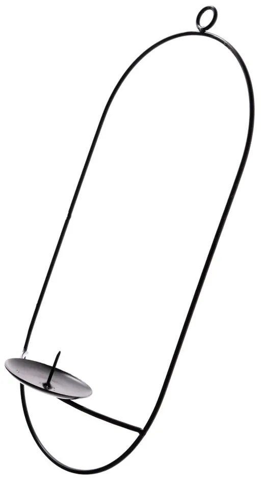 Черна метална стена свещник реколта - Dakls