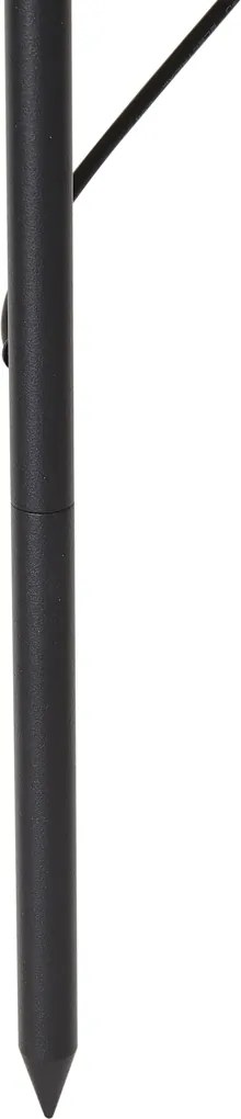 Комплект от 3 модерни градински лампи с шипове черни, включително LED IP44 - Garly Ball