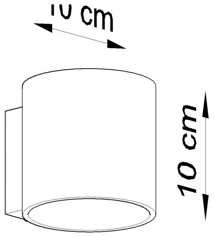 Черна стенна лампа Roda - Sollux
