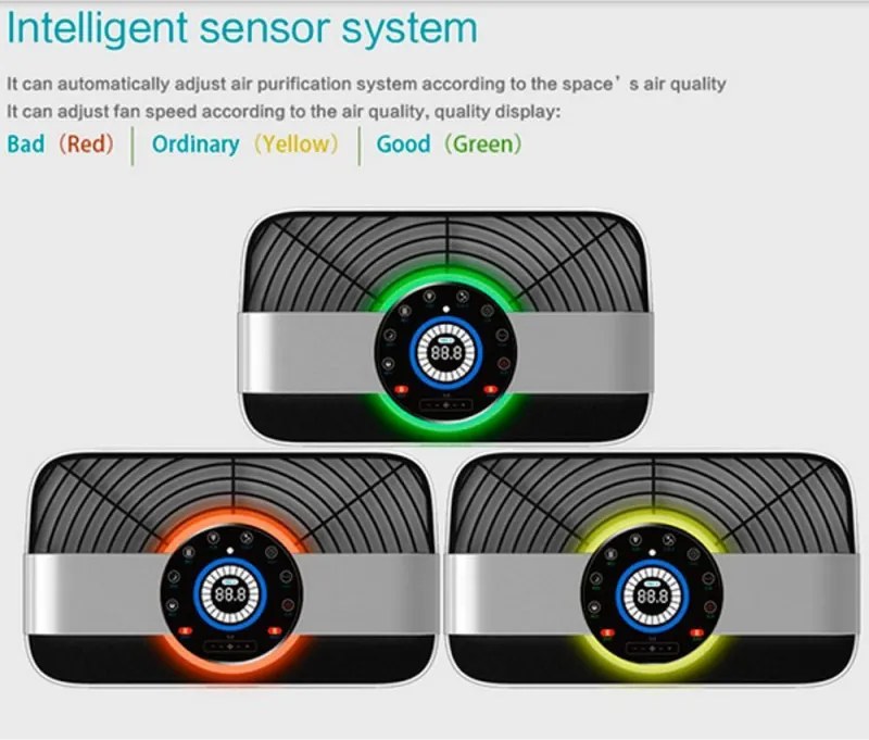 Пречиствател с овлажнител на въздух 2в1 Oberon 488, Wi-Fi, 85W, За до 60 м2, 488 м3/ч, 8 скорости, Йонизация, Дистанционно, Тъчскрийн, Бял/черен