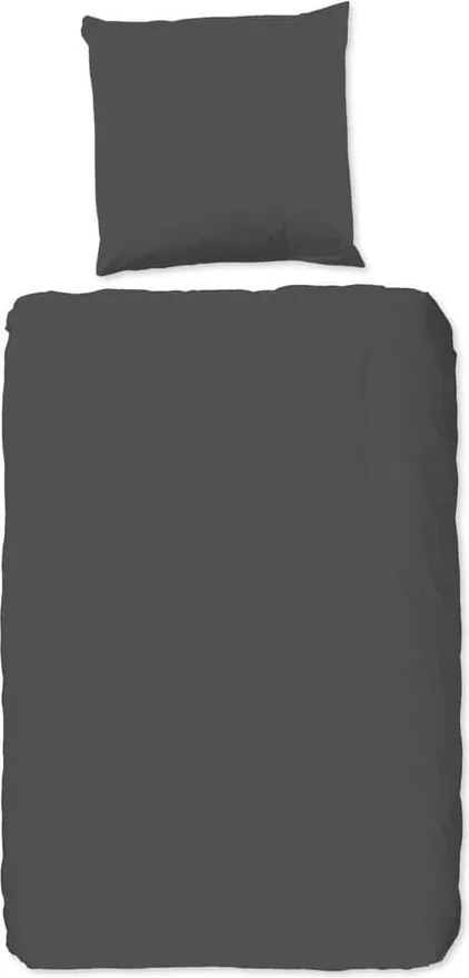 Сиво памучно единично спално бельо Versal, 140 x 220 cm Uni - Good Morning