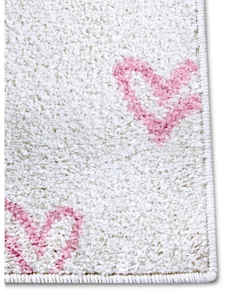 Розово-бял детски килим 120x170 cm Hearts - Hanse Home