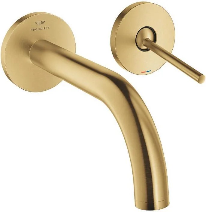 Atrio, двудупков стенен смесител за умивалник, за тяло 23429