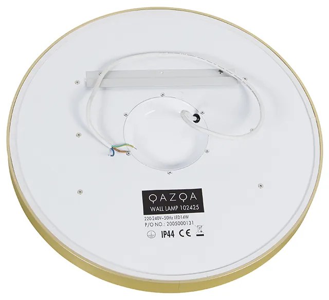 Огледало за баня златно 50 см с LED 3-степенно димируемо с докосване кръгло - Miral