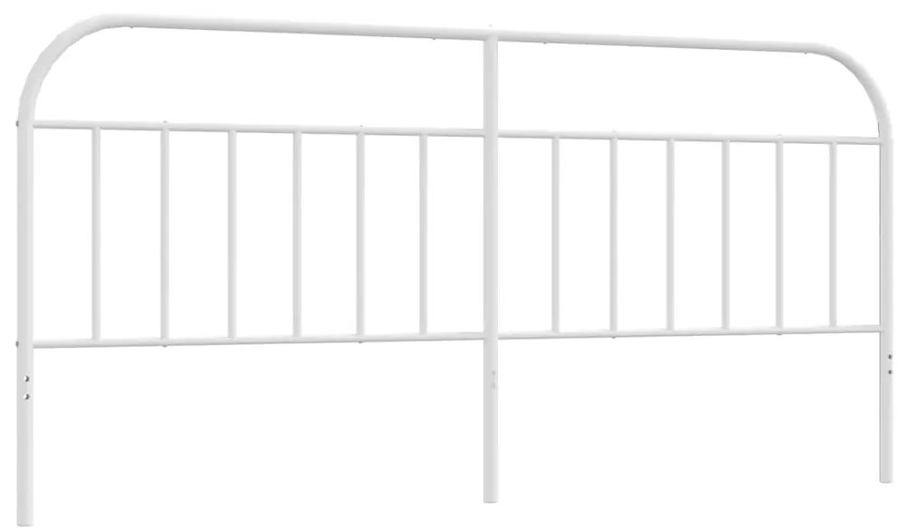 353721 vidaXL Метална табла за глава, бяла, 193 см