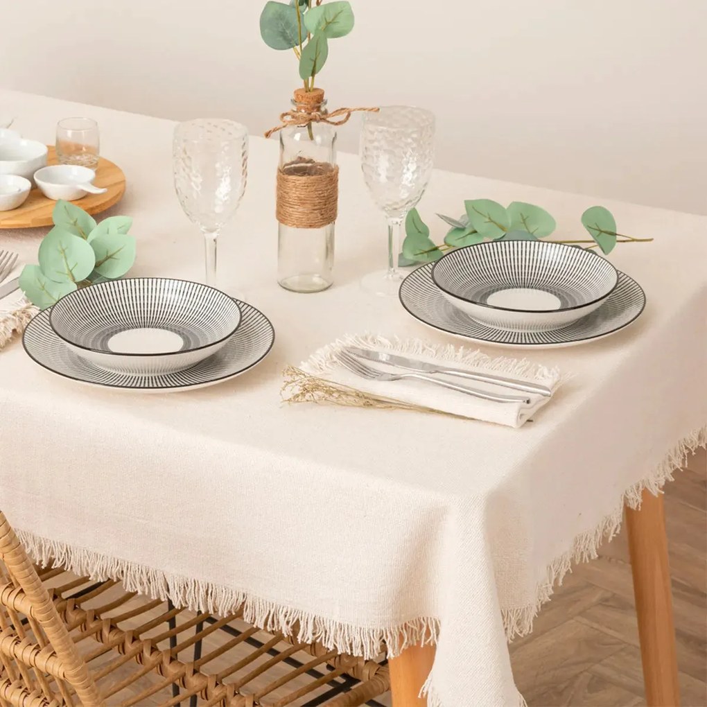 Покривка за маса atmosphera Nappe, 150x250 cm - Бял