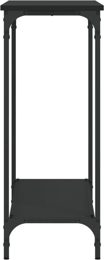 Конзолна маса, черна, 101x30,5x75 см, инженерно дърво