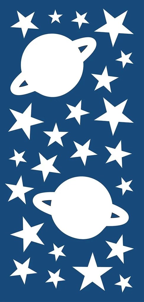 Декоративни стикери за стена Rocket & Stars Фосфоресциращ S