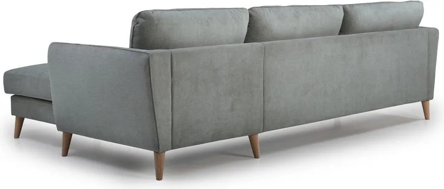 Светлосив ъглов диван (десен ъгъл) Paris - Scandic