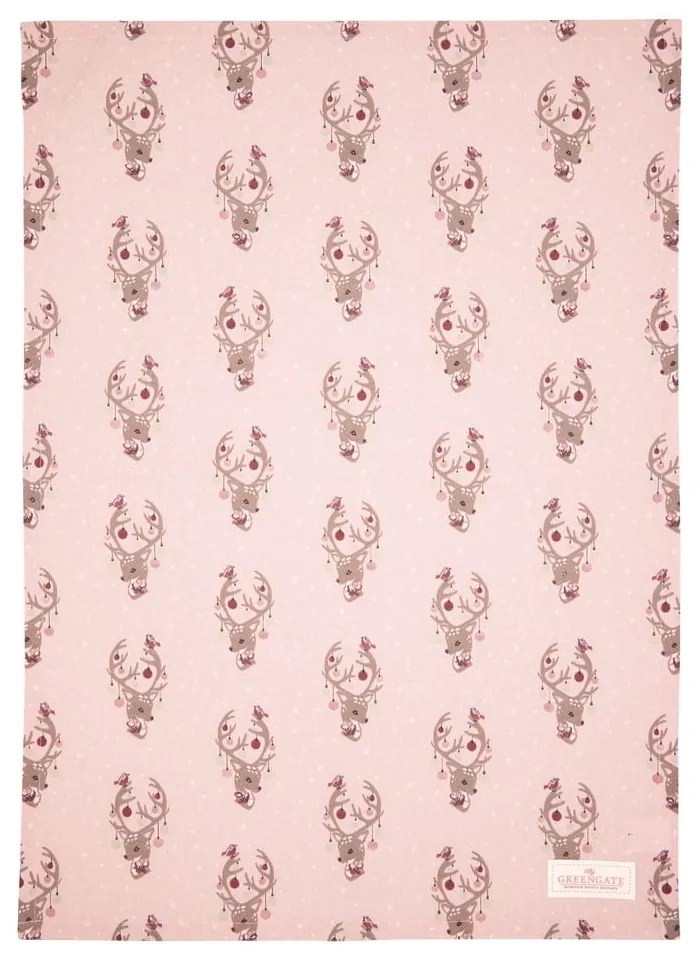 Розова памучна кърпа Бледа, 50 x 70 cm Dina - Green Gate