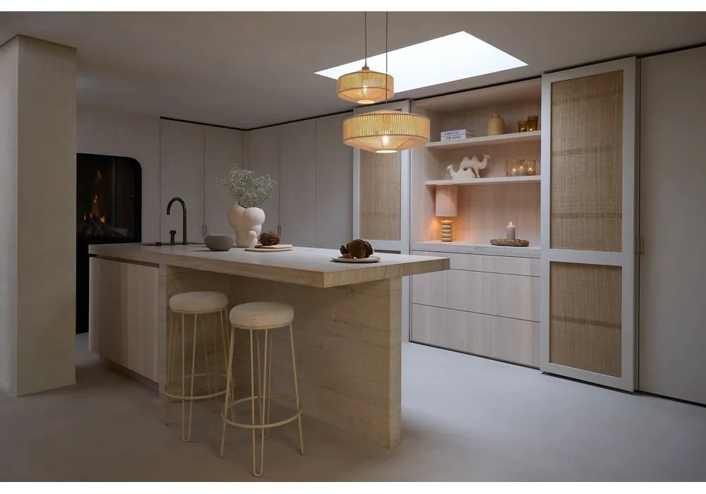 Кремав тапициран бар стол (височина на седалката 73 cm) Alice – Light &amp; Living