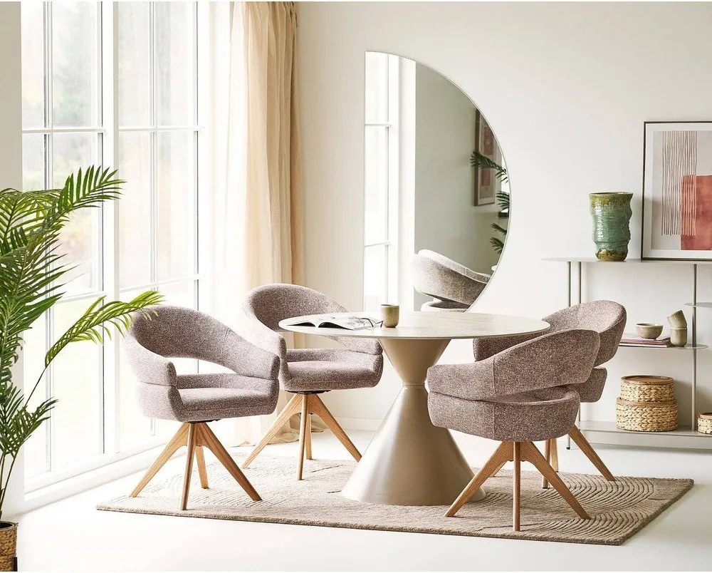 Кръгла трапезна маса с керамичен плот ø 120 cm Annecy – House Nordic