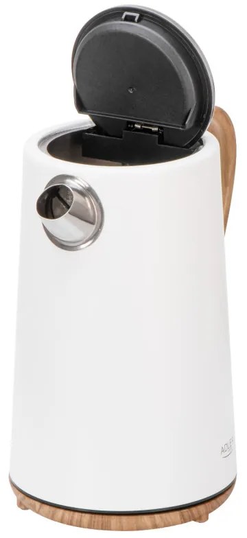 Електрическа кана Adler AD 1352, 2200W, 1.7 л, STRIX, Въртяща се основа, Автоматично изключване, Бял