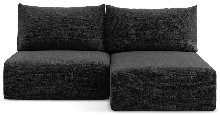 Черен разтегателен ъглов диван с място за съхранение (десен ъгъл) Kalena – Makamii