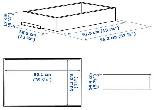 KOMPLEMENT чекмедже със стъклено чело 805.092.02