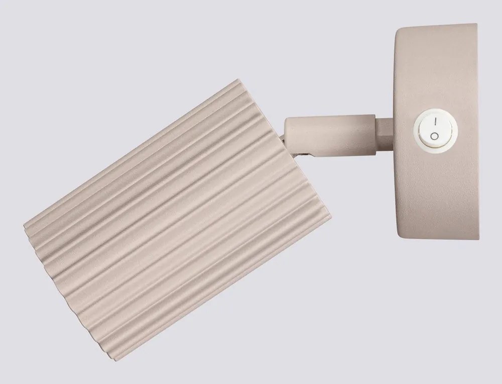 Кафяво-сив метален прожектор 8x16 cm Gleam – Sollux