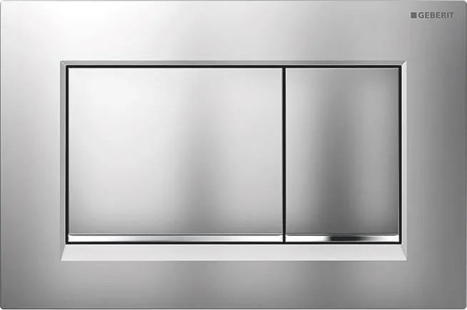 Geberit 115.883.JQ.1-бутон за смиване Sigma30 24,6x16,4 см матов хром/лъскав хром