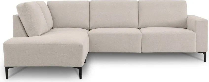 Бежов шенилов ъглов диван (ляв ъгъл/L форма) Fabian – Scandic
