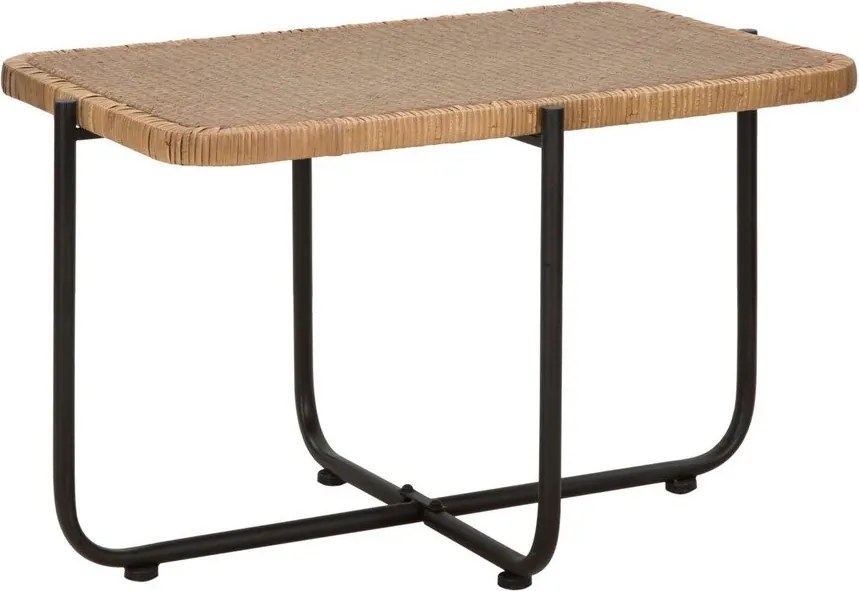 Черна/естествена ратанова масичка за кафе 55x75 cm Cebu – Mauro Ferretti