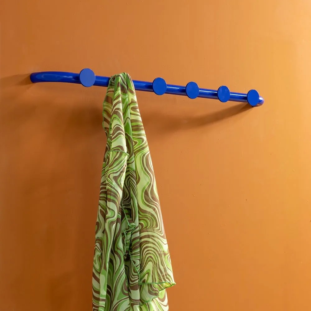 Синя метална стенна закачалка 75 cm Retro – Spinder Design