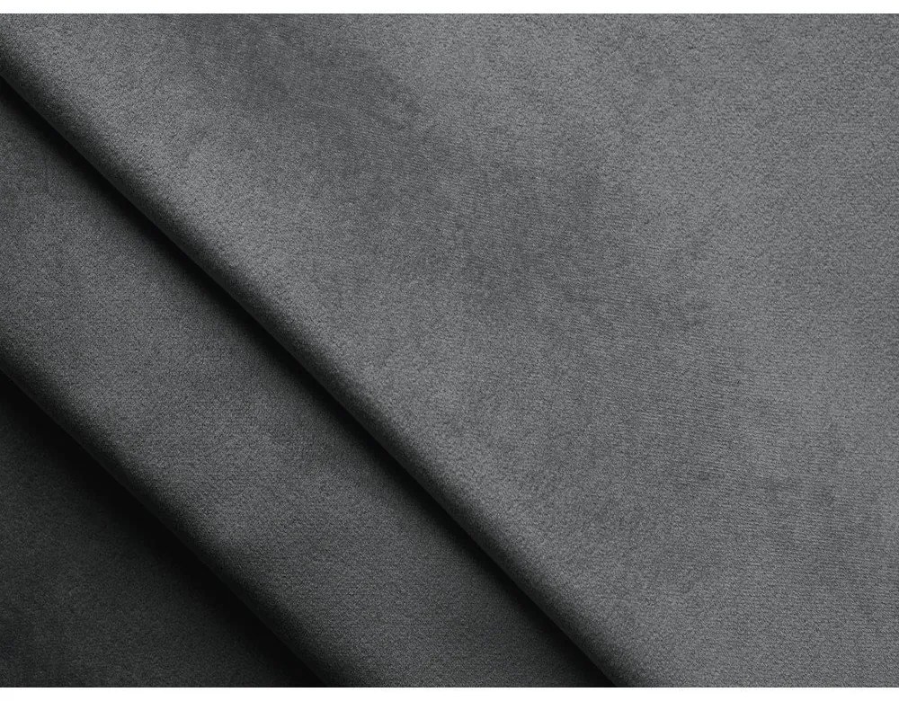 Сив кадифен сгъваем/с място за съхранение ъглов диван (ляв ъгъл) Kalena – Makamii