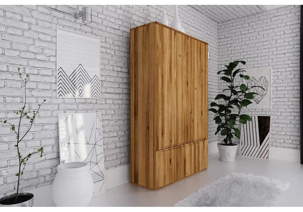 Дъбов гардероб 135x206 cm Vento 3 - The Beds