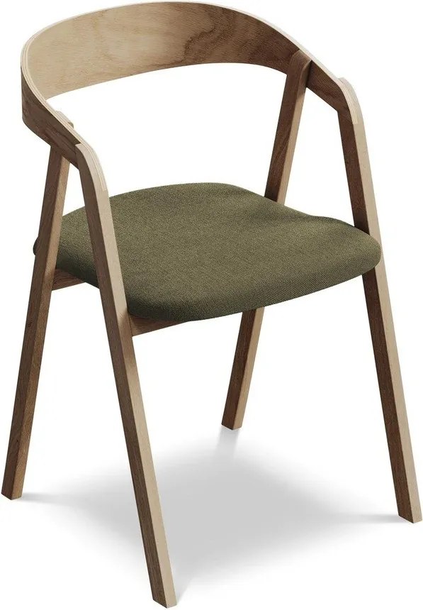 Зелен трапезен стол от масивна дървесина Erika – Makamii