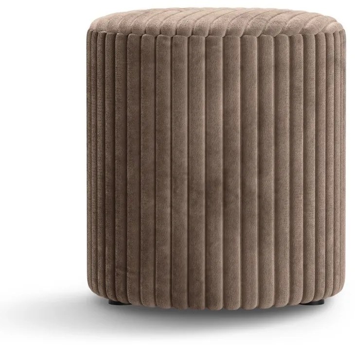 Кафява табуретка от рипсено кадифе Dia – Micadoni
