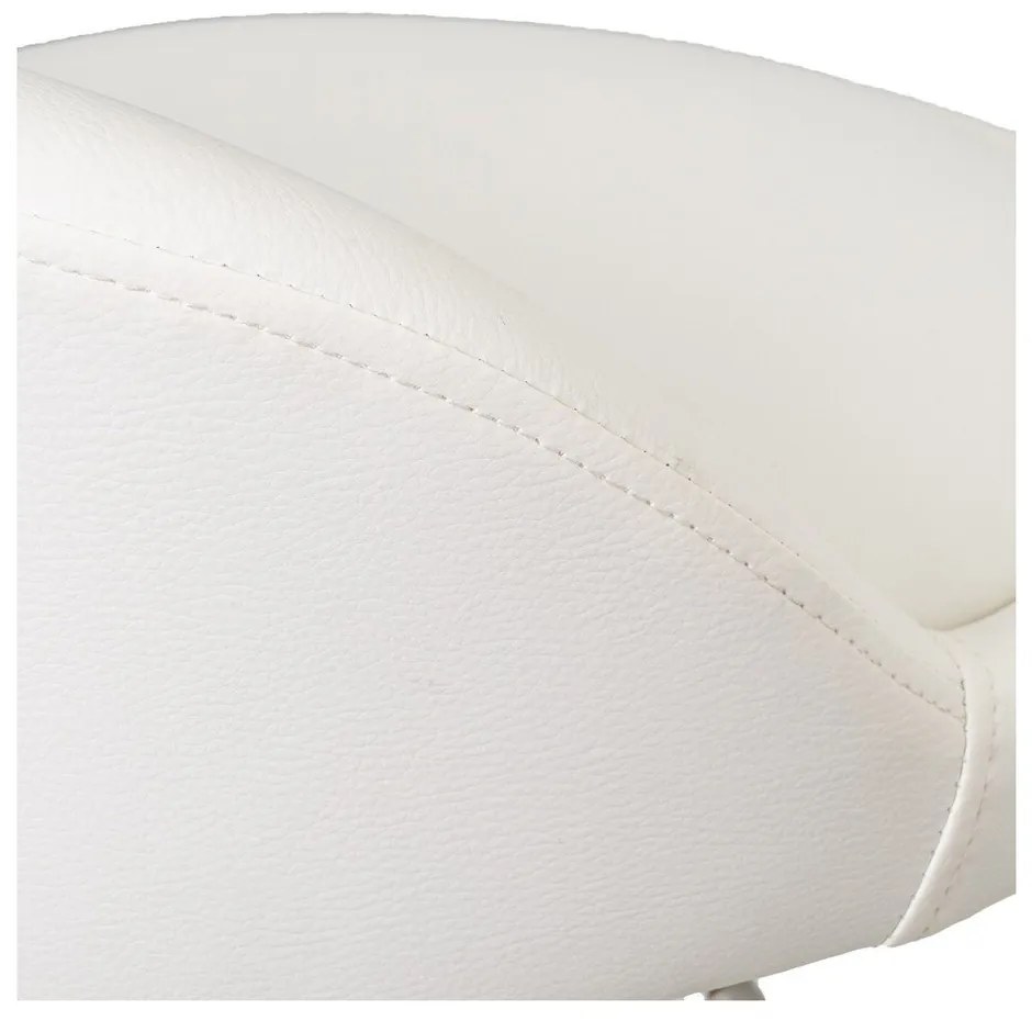 Бели бар столове в комплект от 2 бр. с регулируема височина от имитация на кожа (височина на седалката 72 cm) – Casa Selección