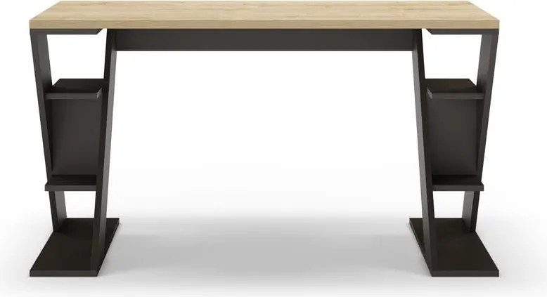 Работна маса с дъбов плот 60x137 cm Butterfly – Marckeric