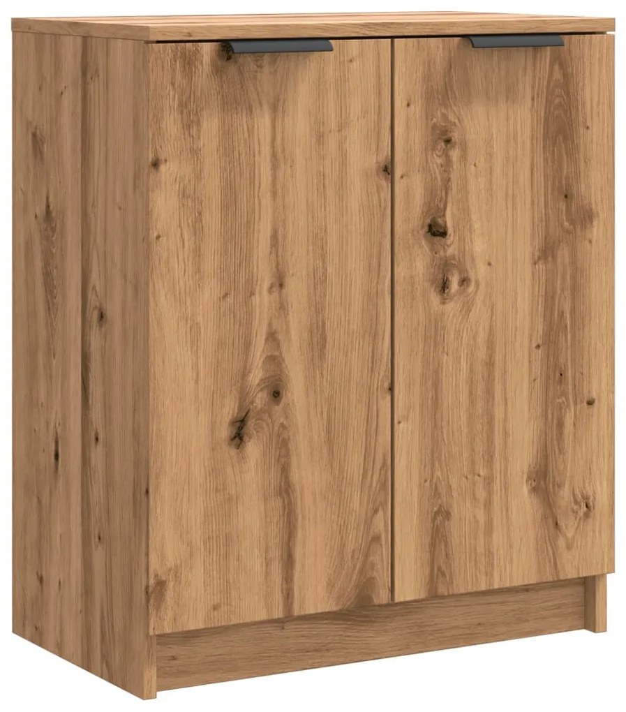 856990 vidaXL Шкаф за обувки дъб артизан 59x35x70 см инженерна дървесина