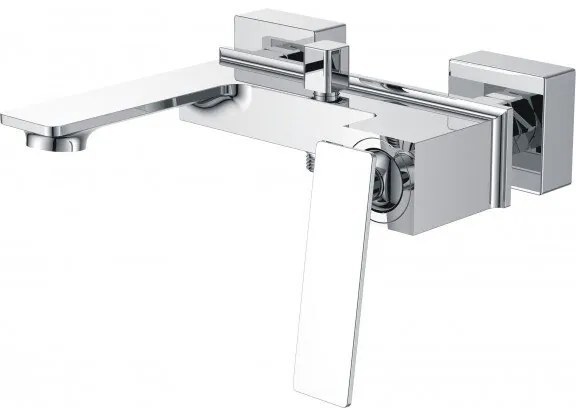 Стенен смесител за вана и душ ЕЛЛА ICF 6455155, месинг, хром, 14.7x18.3см