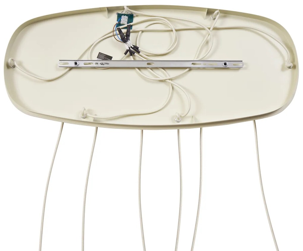 Скандинавска висяща лампа кремава 6 светлини - Biles