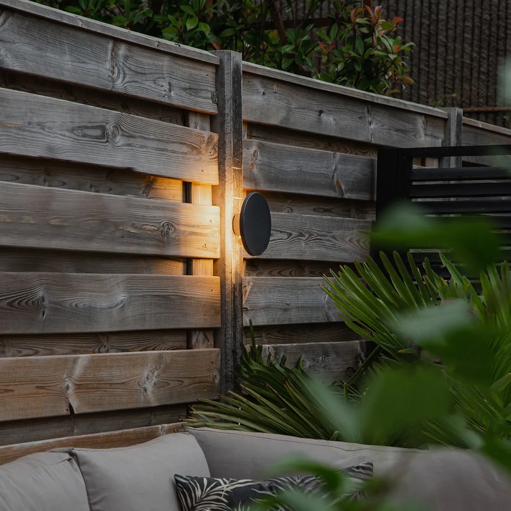 Дизайнерски стенен аплик сив 16,5 см с LED - Skyf