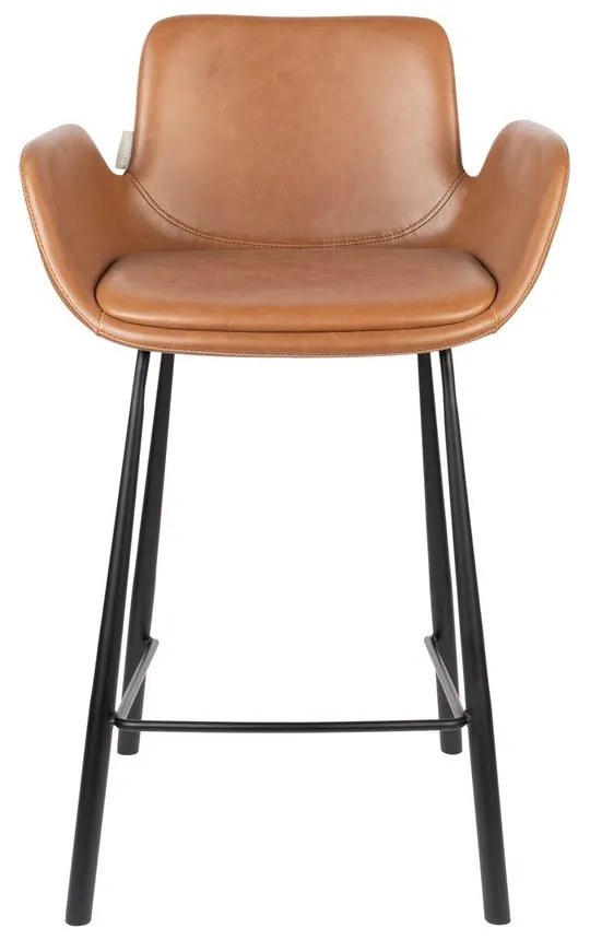 Кафяви бар столове в цвят коняк в комплект от 2 броя 91,5 cm Brit - Zuiver