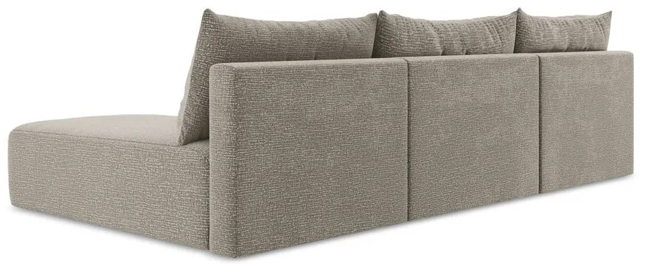 Бежов разтегателен ъглов диван с място за съхранение Kalena – Makamii