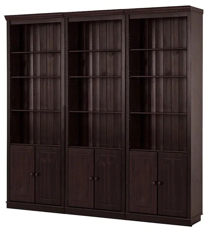 Кафява библиотека от масивен бор 222x223 cm Anita – Støraa