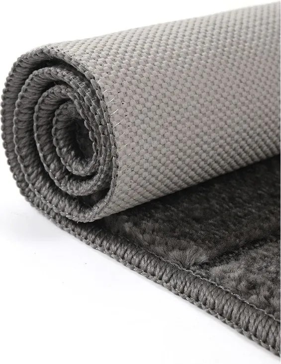 Антрацитни килими за баня в комплект 2 бр. 50x80 cm Yeni Cizgli – Foutastic