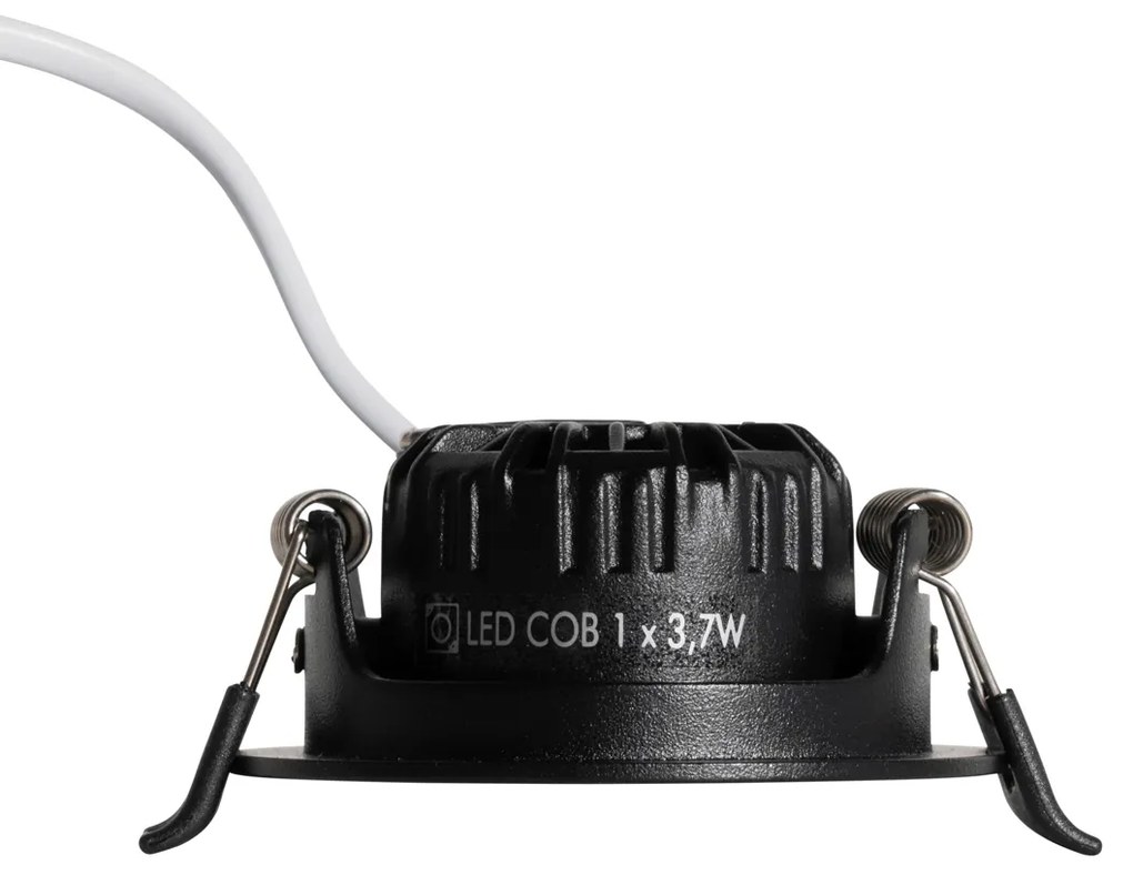 Комплект от 6 вградени спота черни, накланящи се 6,5 см, включително LED IP54 Ultra Slim - Pupil