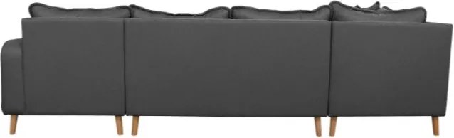 Тъмносив ъглов диван (десен ъгъл) Beata - Ropez