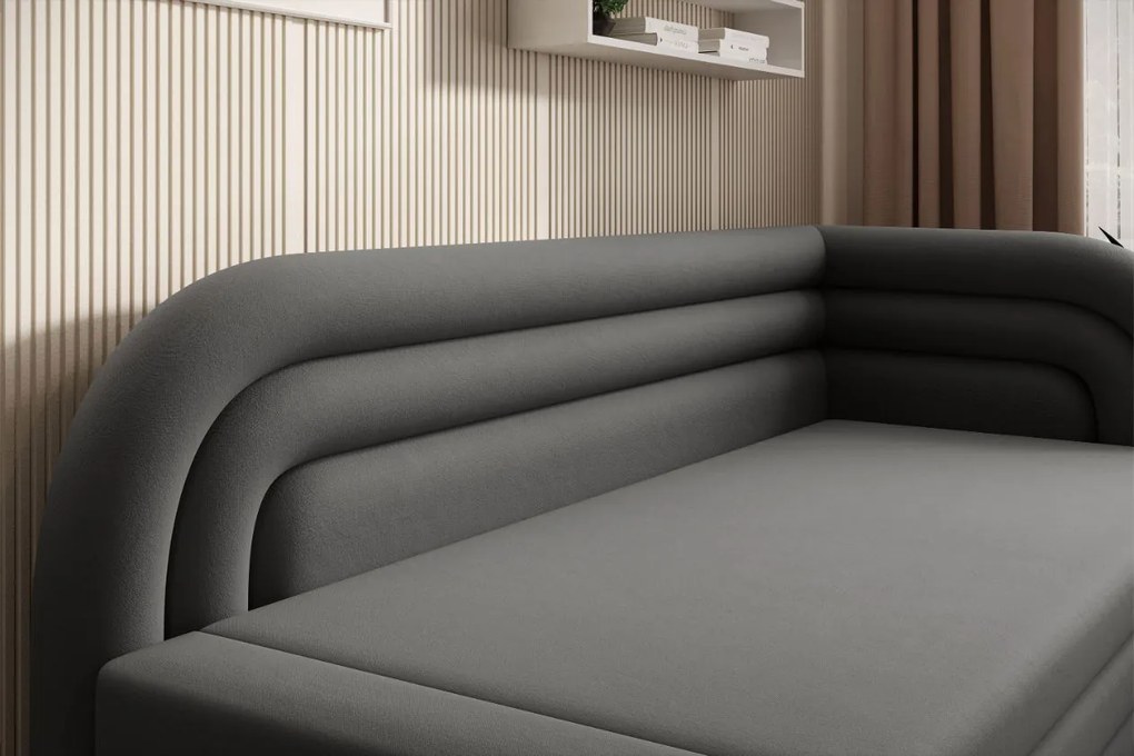 Разтегателно легло Fanuci - Тъмно сиво - Дясно