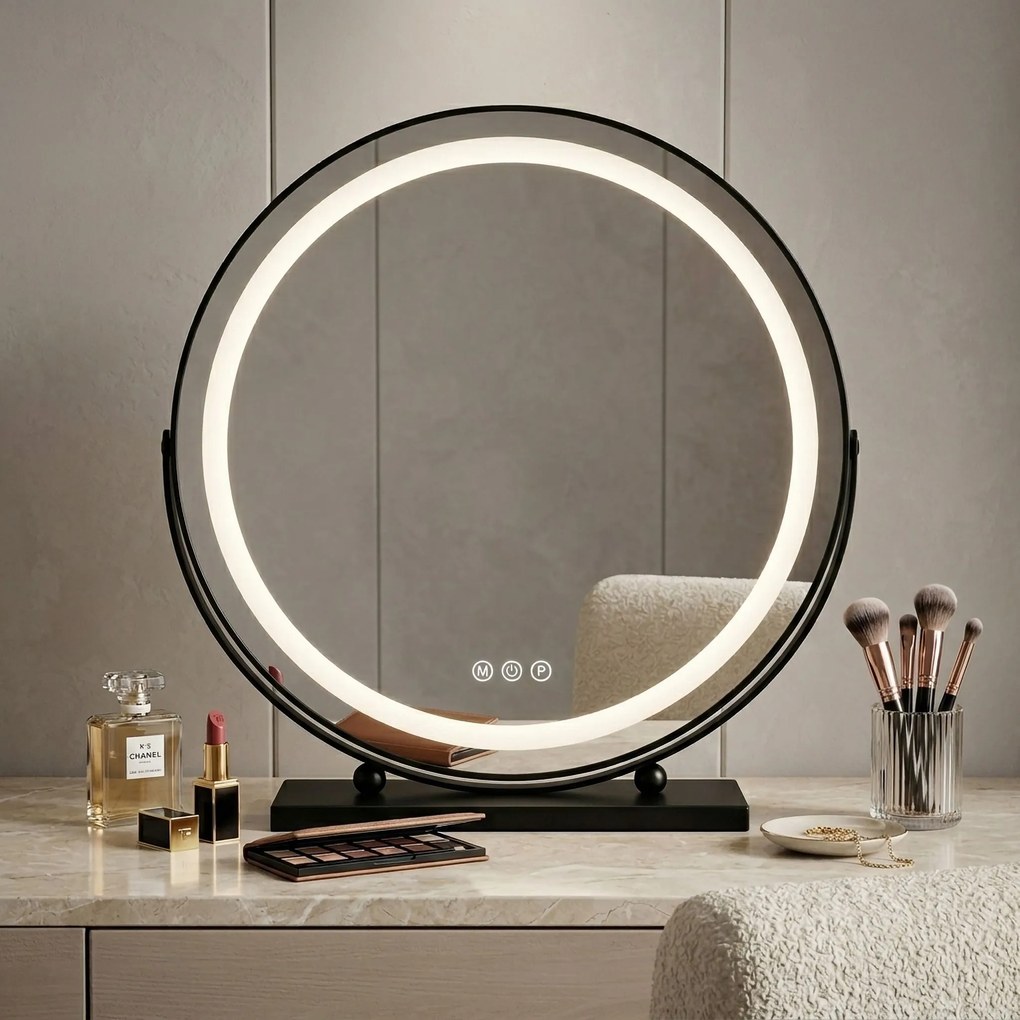 Огледало LED MAKE-UP Black 50 cm